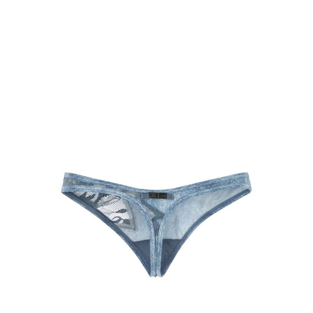 Diesel Women Printed Stretch Nylon Diesel X Savage X Fenty Lace-Thong Thong - Picture 2 of 2